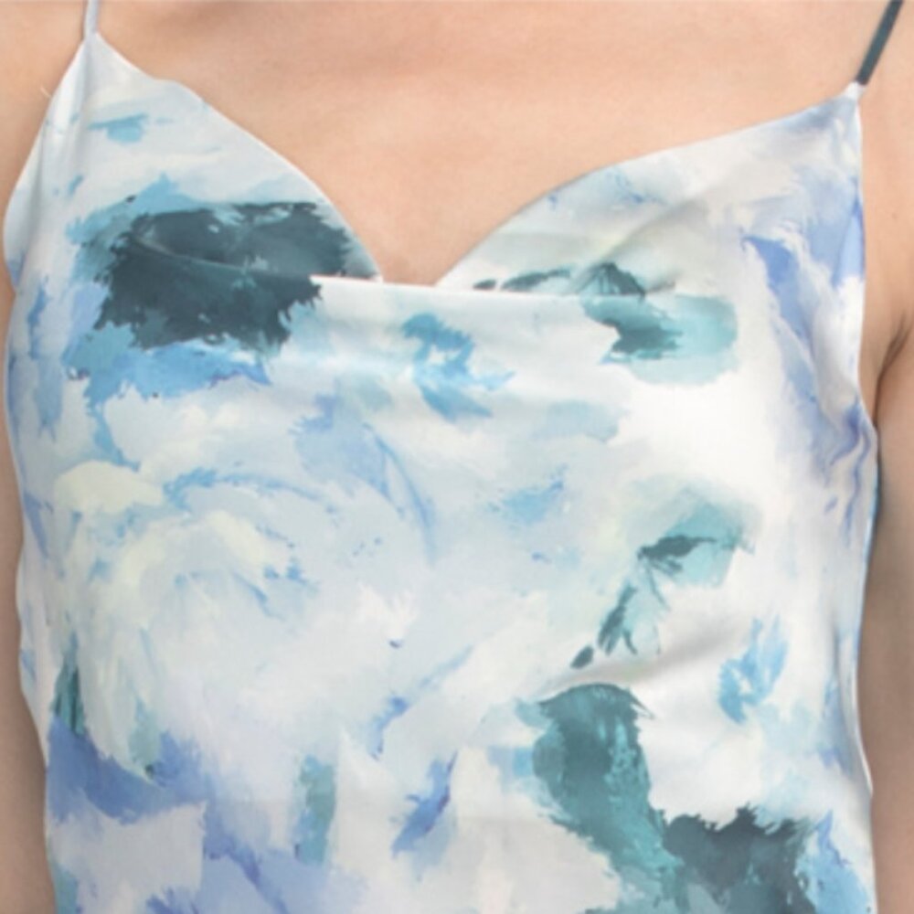 RACHEL ZOE Satin Drape Neck Maxi Slip Dress - Picture 3 of 4